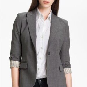 Theory charcoal blazer size 0